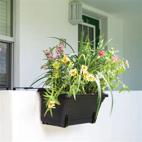 metal railing planters brackets|adjustable deck rail planter brackets.